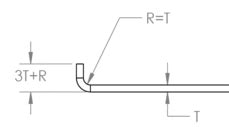 sheet metal flange length|maximum thickness sheet metal bending.